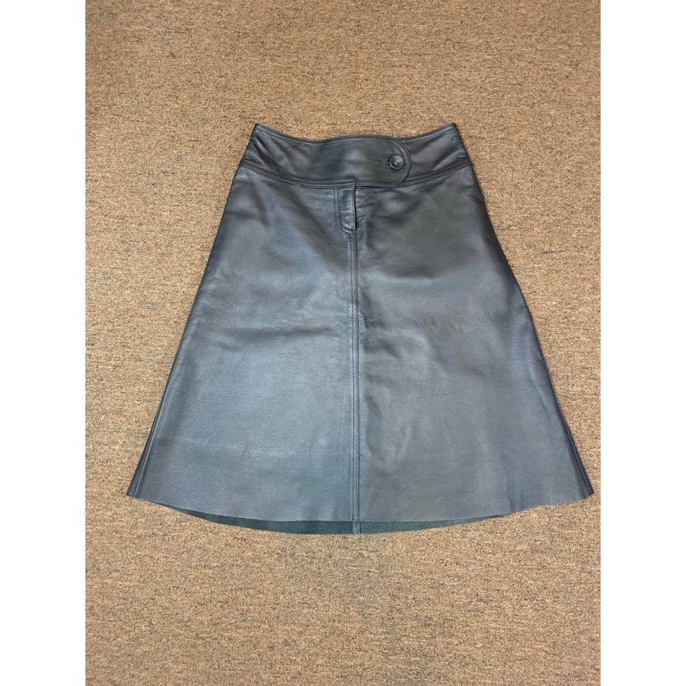 H&M A-line Black Leather skirt